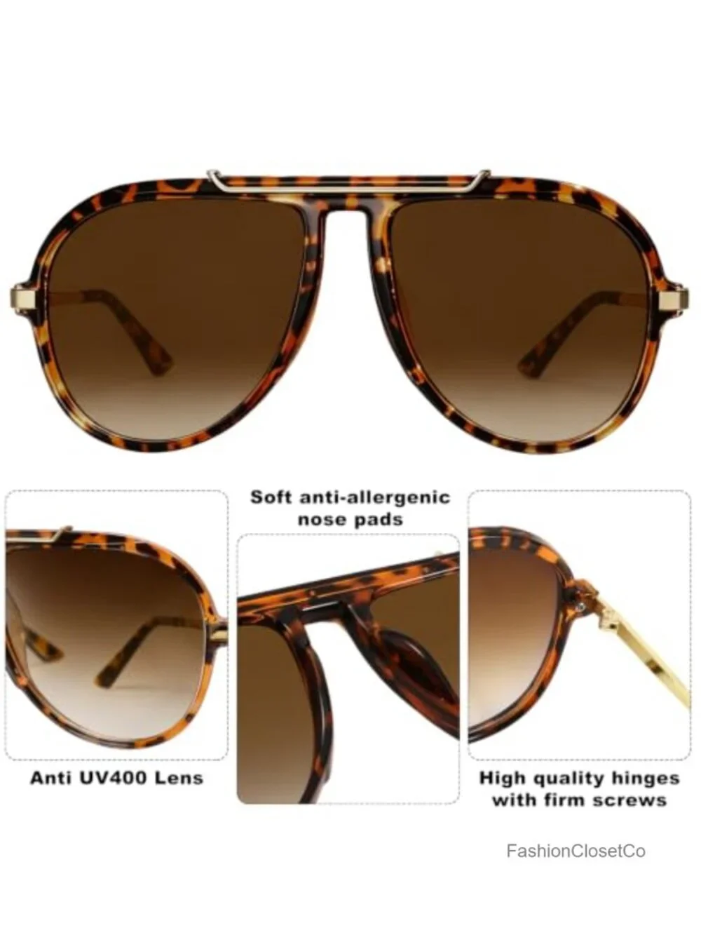 2 Pcs Oversized Square Sunglasses for Women Men Retro 70s Polarized UV400